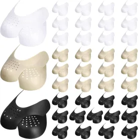 40 Pairs Anti Wrinkle Shoe Protector Sneaker Shoe Guards for No Wrinkle Insert Toe Protector for Man Women Cut Freely, Black White Grey
