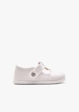 Baby´s White Canvas Mary Janes