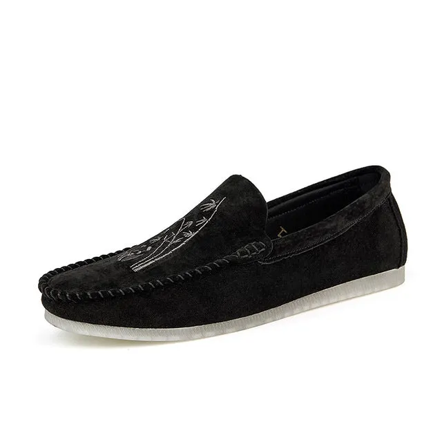 Classic Men Casual Shoes Fashion Men Shoes Pig Leather Men Loafers Moccasins Slip on Men's Flats  Driving Shoes Big size 38-48