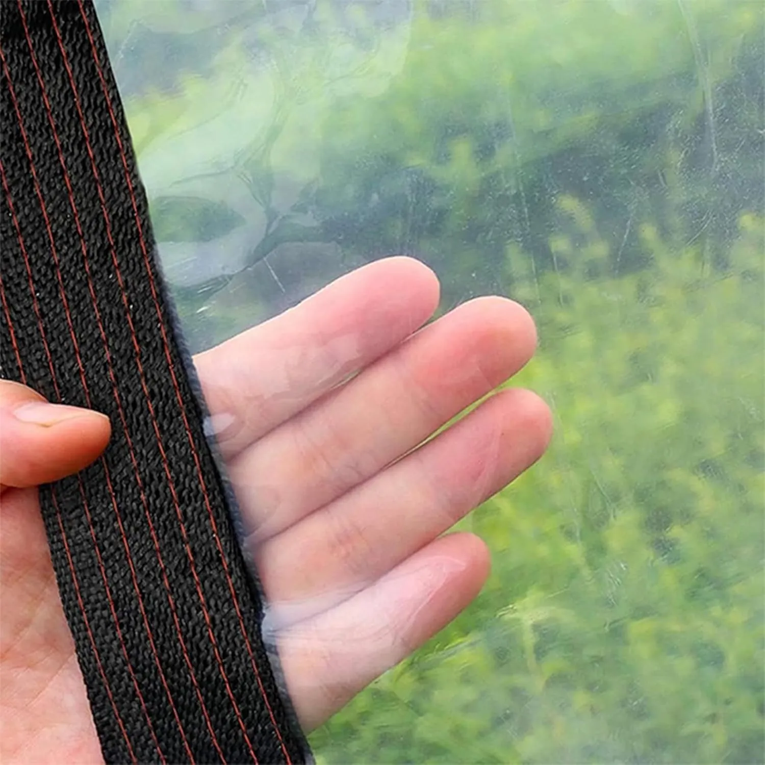 Clear Tarp - Heavy Duty Waterproof 8x10ft Clear Plastic Tarp with Grommets Transparent Vinyl Tarps Outdoor Garden Rainproof Tarpaulin for Greenhouse Plant Patio Roofs Porch Chicken Coop