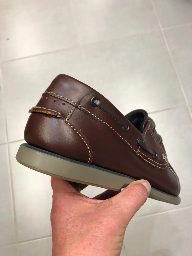 DEK Leather Boat Shoes - Brown