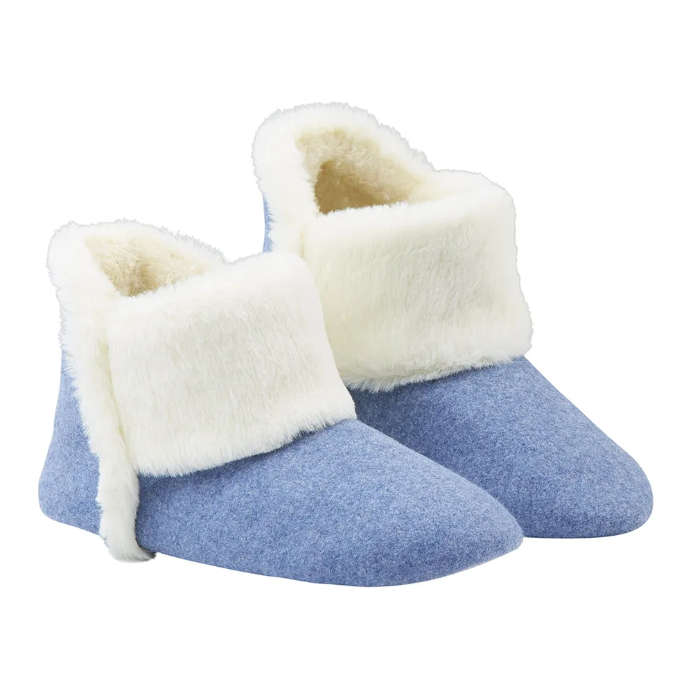 Dunlop Women's Slippers, Fluffy Slipper Boots with Memory Foam Insoles