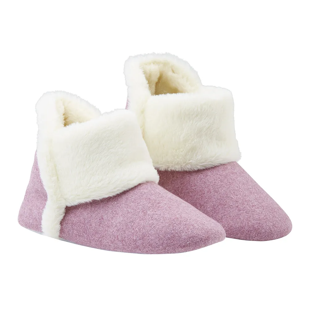 Dunlop Women's Slippers, Fluffy Slipper Boots with Memory Foam Insoles