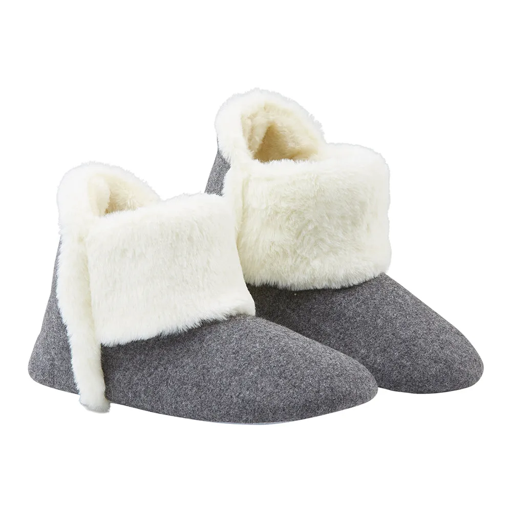Dunlop Women's Slippers, Fluffy Slipper Boots with Memory Foam Insoles