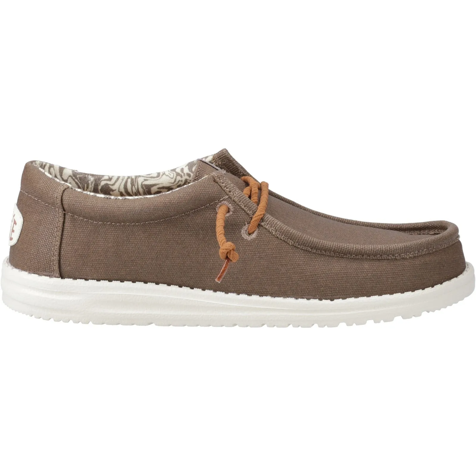 Hey Dude Wally Waxed Canvas Mens Slip On Shoe