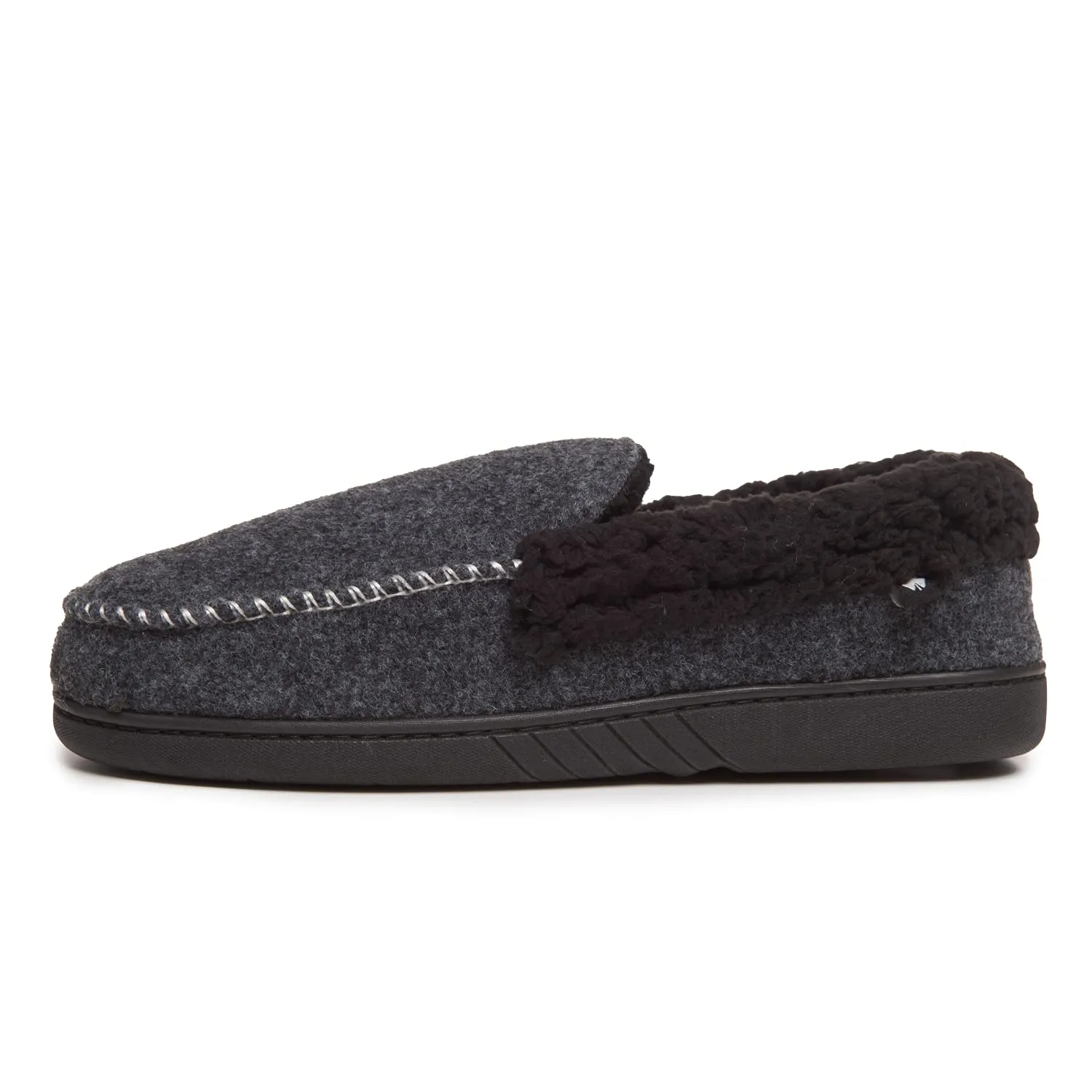 Lucky Brand Mens Faux Wool A-Line Slippers with Memory Foam