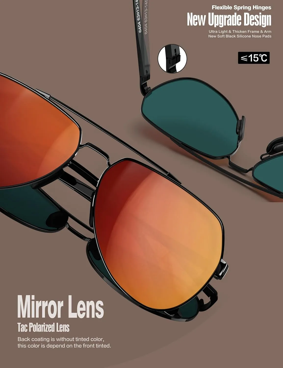 LUENX Aviator Sunglasses for Men Women Polarized New Shades Large Metal Frame - UV 400 Protection