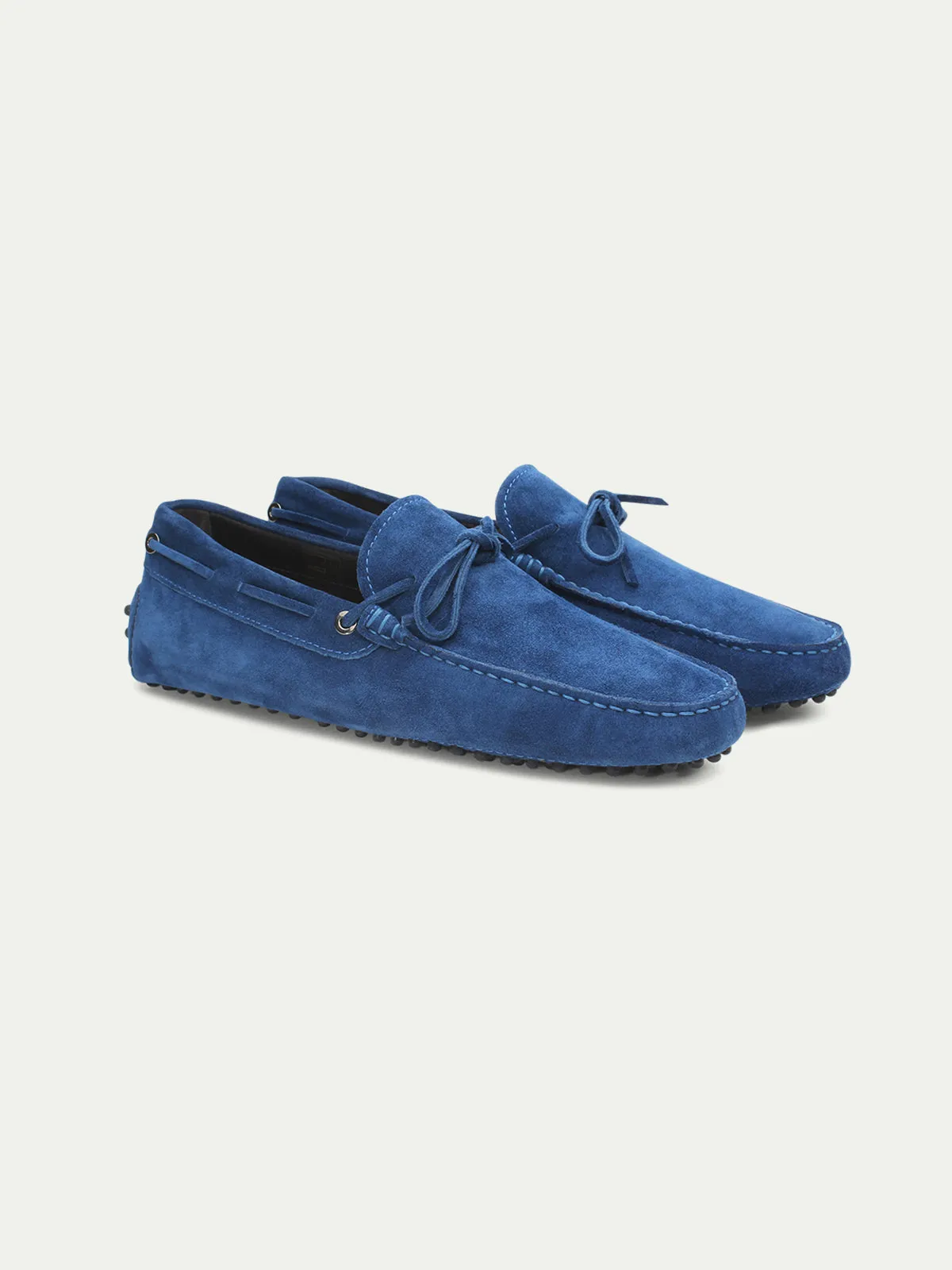 Marine Blue Suede Ophelia Driving Loafers - AW24