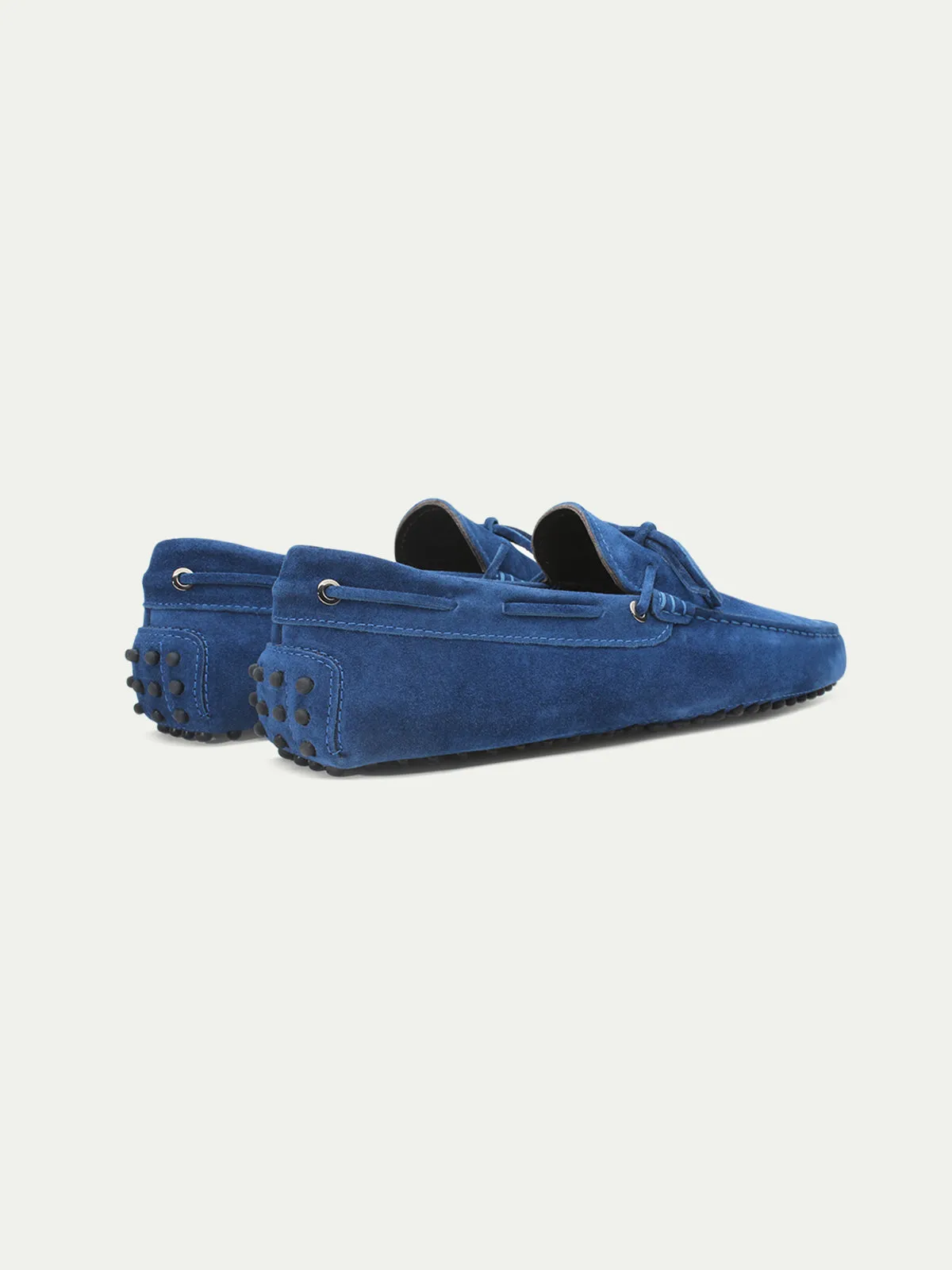 Marine Blue Suede Ophelia Driving Loafers - AW24