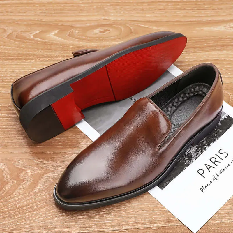 Men's Leather Loafers - Polished Slip-On Dress Shoes