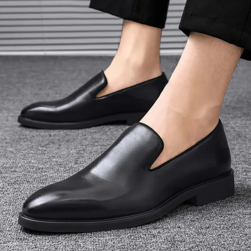 Men's Leather Loafers - Polished Slip-On Dress Shoes