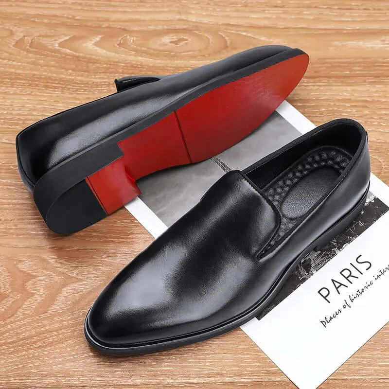 Men's Leather Loafers - Polished Slip-On Dress Shoes