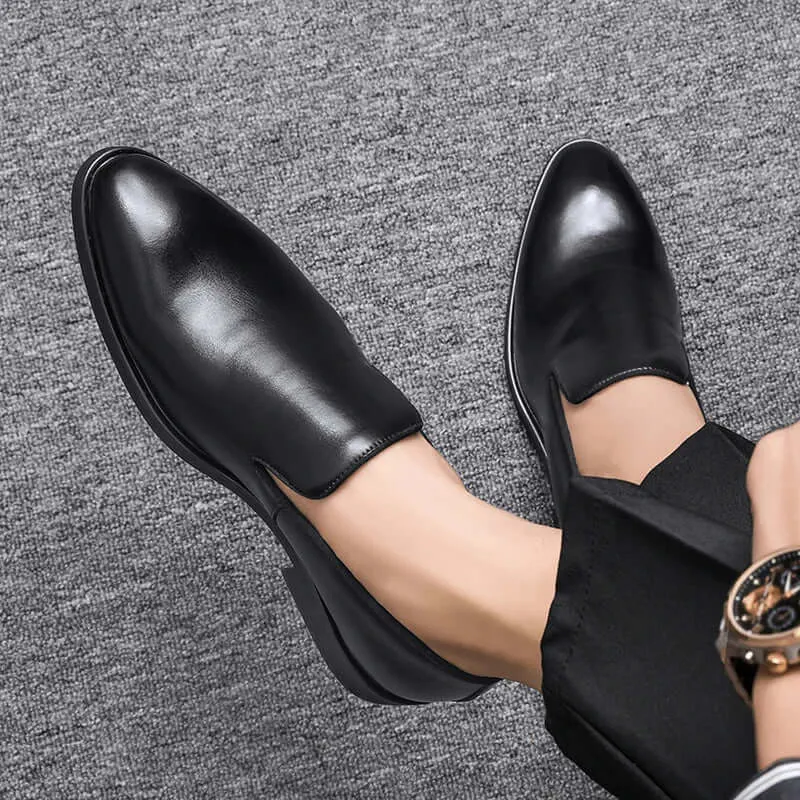 Men's Leather Loafers - Polished Slip-On Dress Shoes