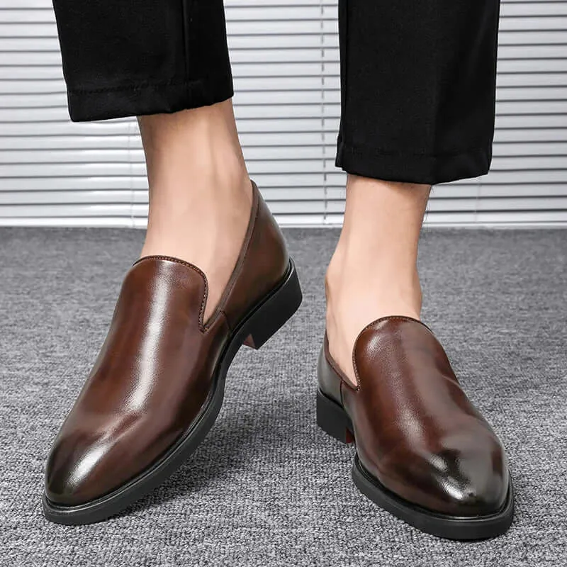Men's Leather Loafers - Polished Slip-On Dress Shoes