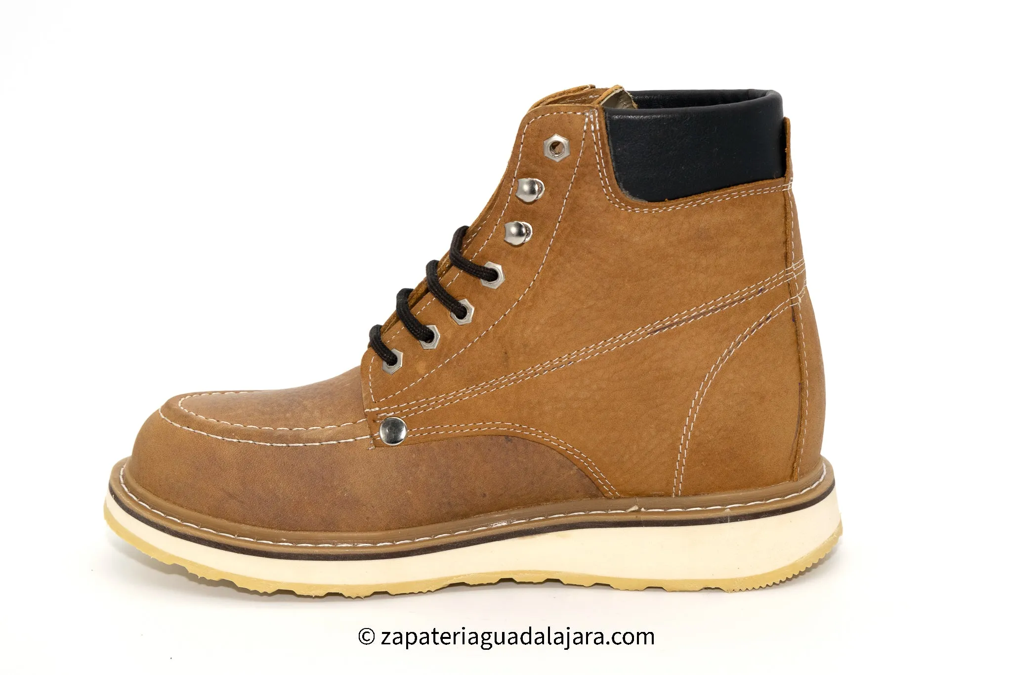 MOC TOE 6" HONEY LEATHER WORK BOOT-HB80151