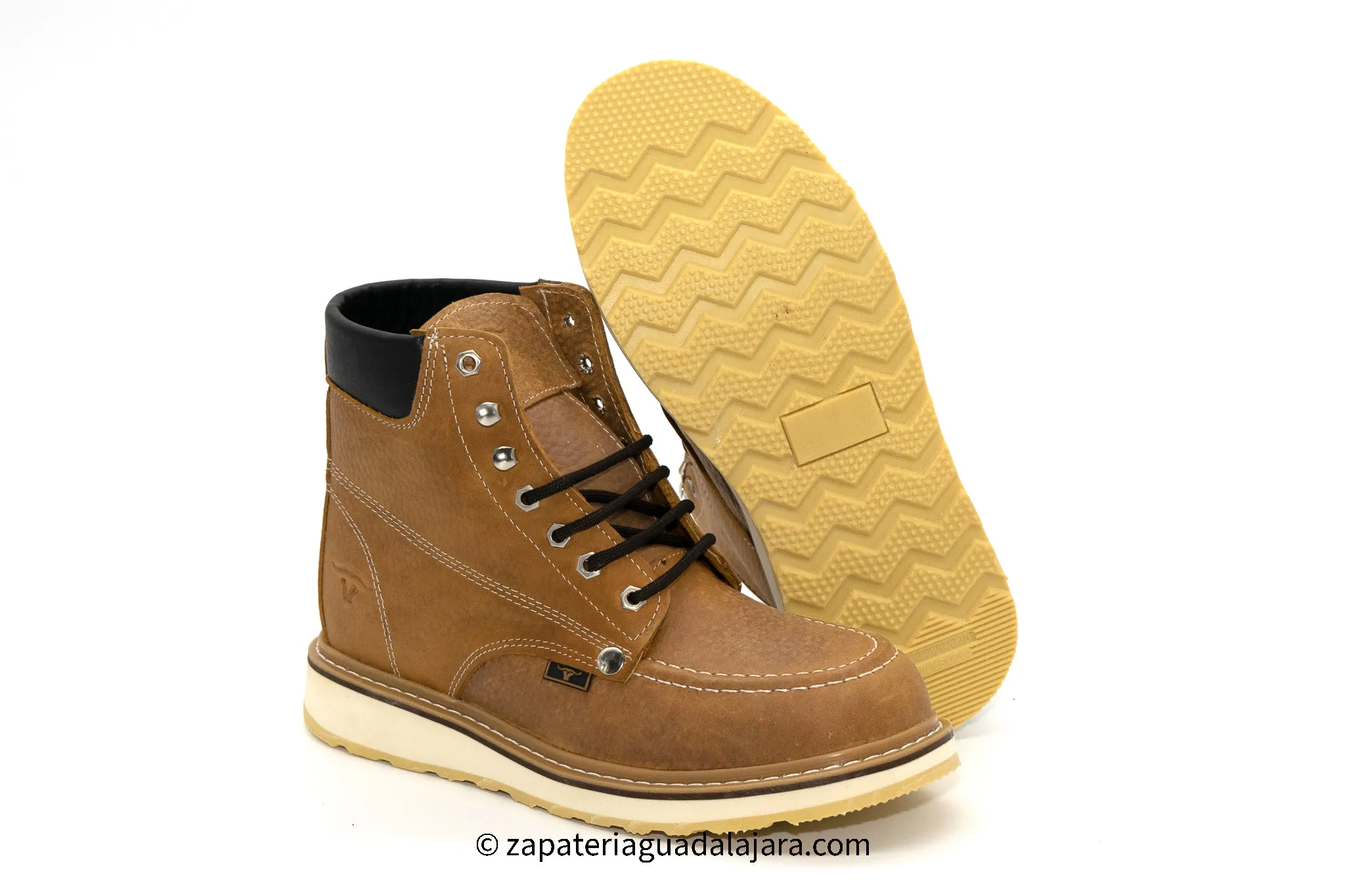 MOC TOE 6" HONEY LEATHER WORK BOOT-HB80151