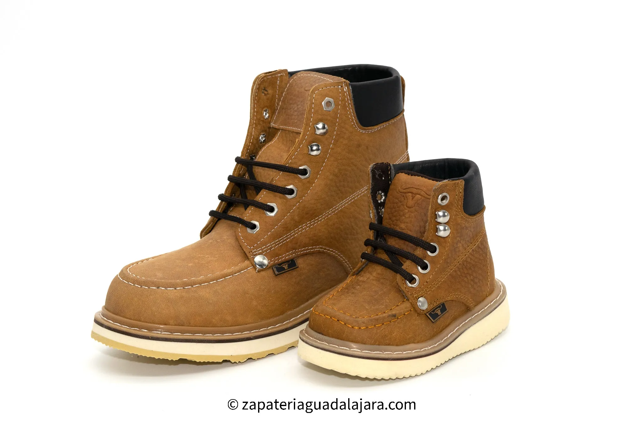 MOC TOE 6" HONEY LEATHER WORK BOOT-HB80151