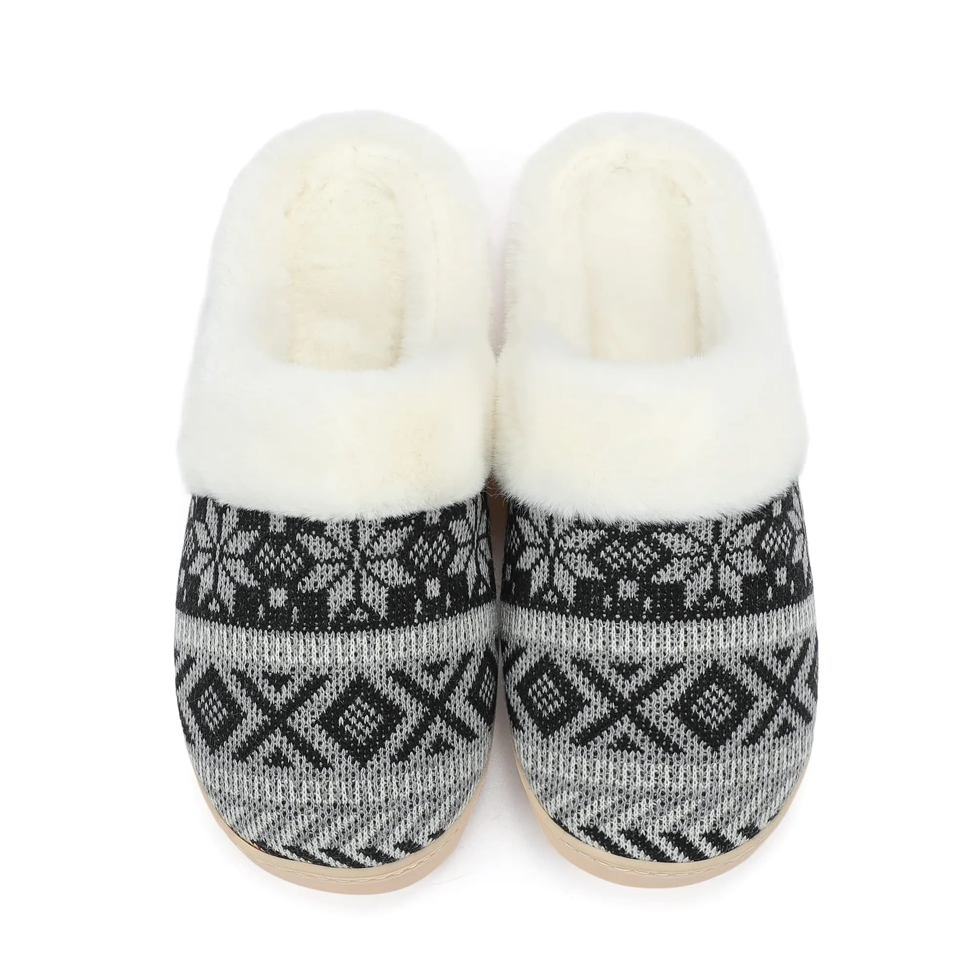 NineCiFun Women's Memory Foam Fuzzy House Slippers
