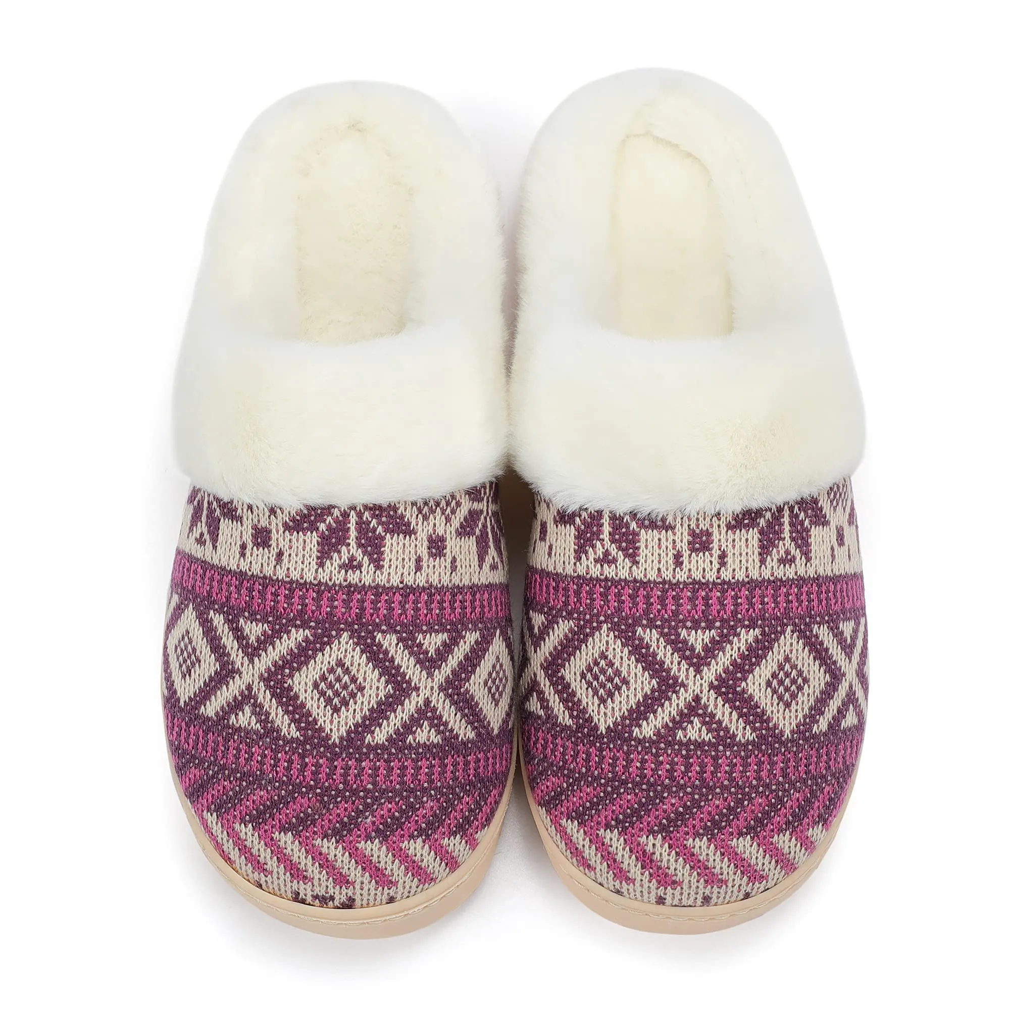 NineCiFun Women's Memory Foam Fuzzy House Slippers