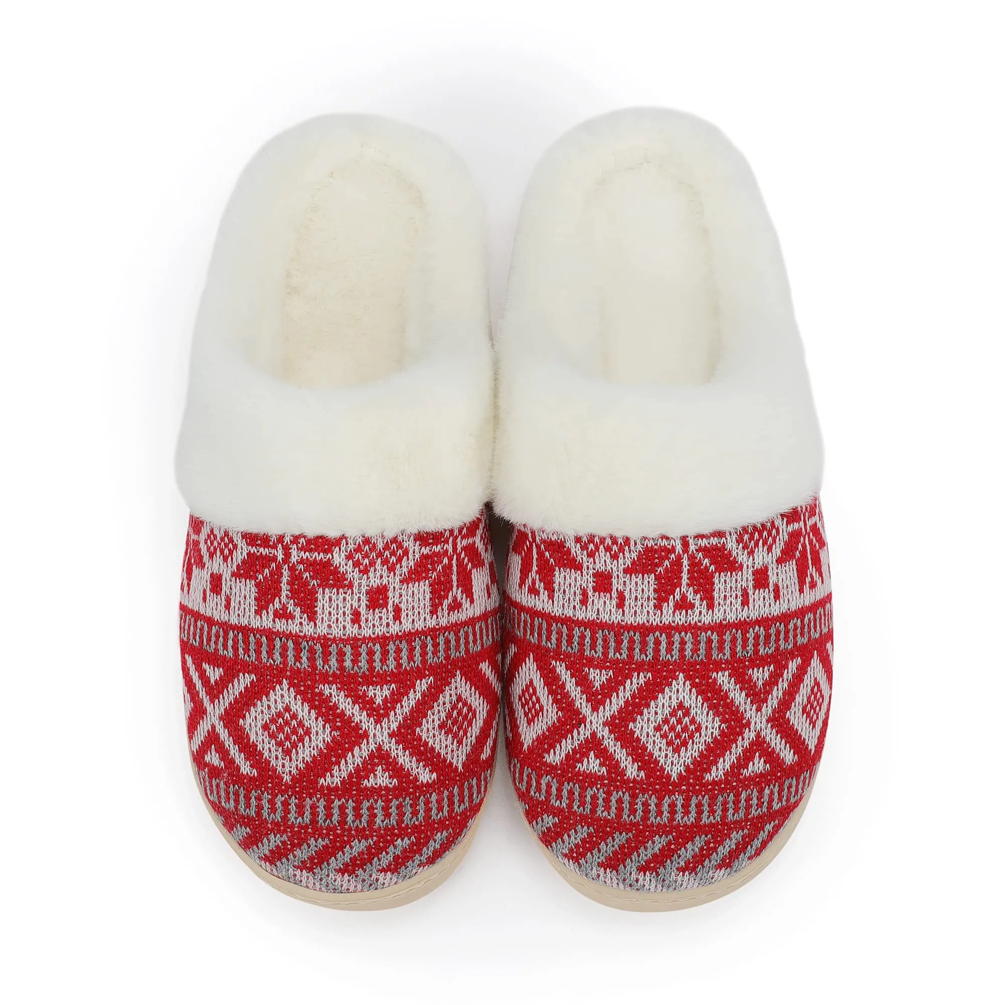 NineCiFun Women's Memory Foam Fuzzy House Slippers