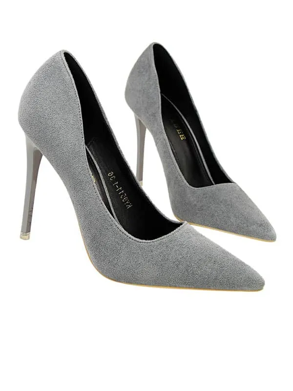 Pointed Toe Suede Stiletto&Pumps