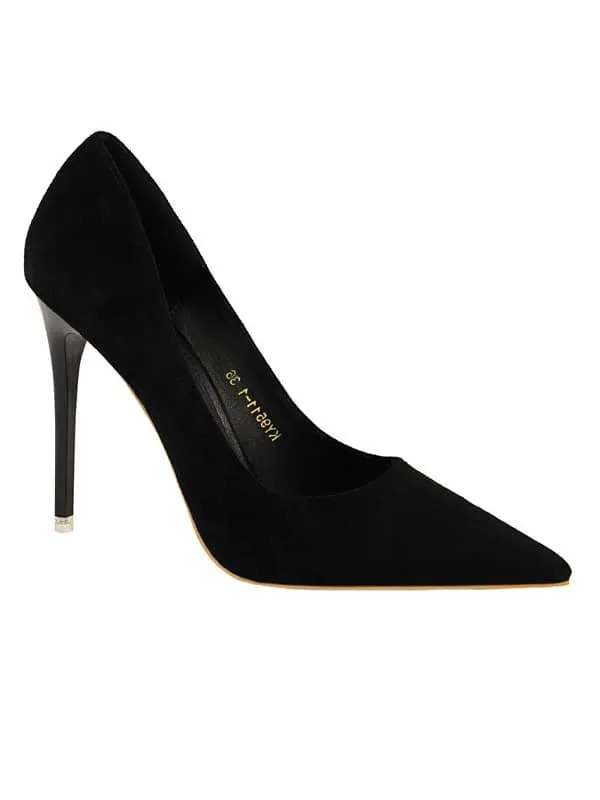 Pointed Toe Suede Stiletto&Pumps