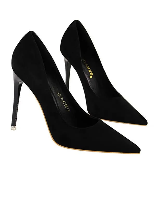 Pointed Toe Suede Stiletto&Pumps