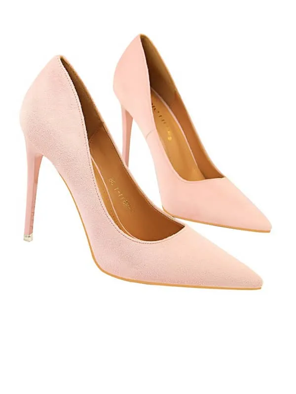 Pointed Toe Suede Stiletto&Pumps