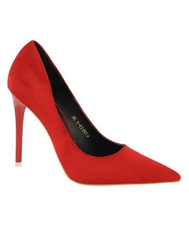 Pointed Toe Suede Stiletto&Pumps