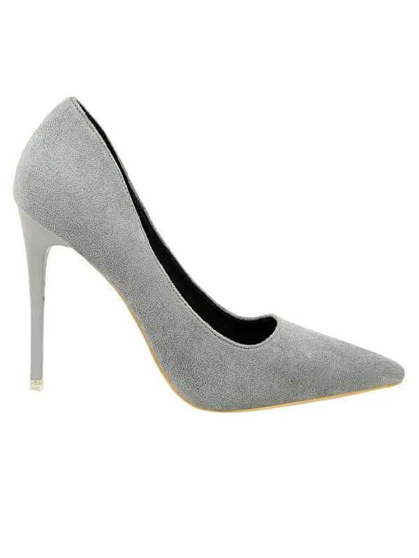 Pointed Toe Suede Stiletto&Pumps