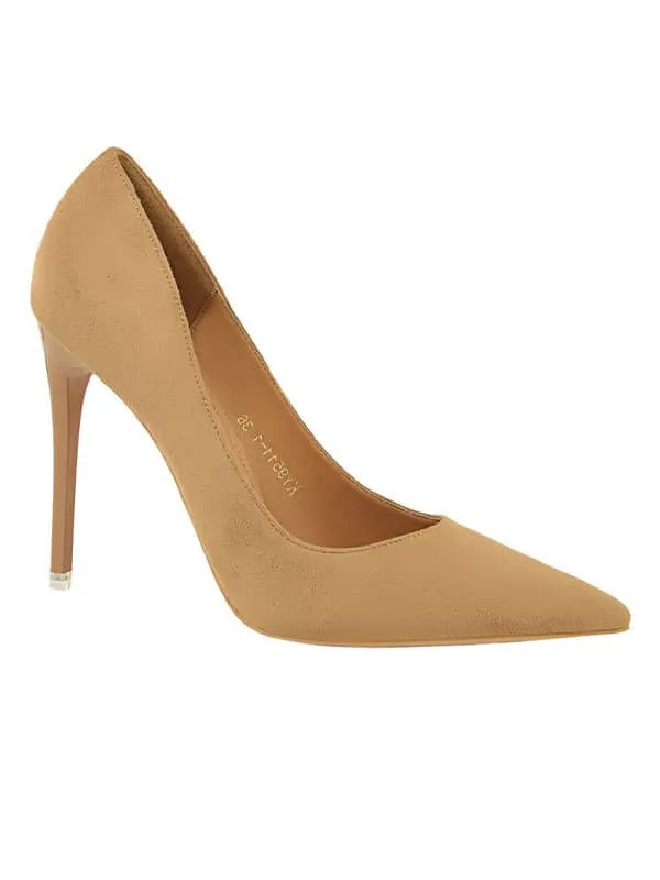 Pointed Toe Suede Stiletto&Pumps