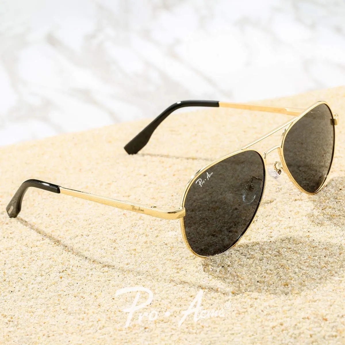 Pro Acme Kids Aviator Sunglasses for Boys Girls, Polarized Small Face for Youth Juniors Age 3-18, with Two Sizes 50MM 52MM