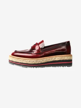 Red platform loafers - size EU 36.5