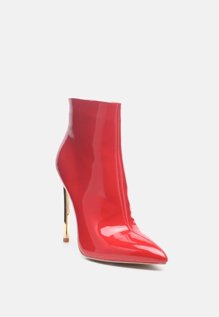 siren shine patent faux leather stiletto boots