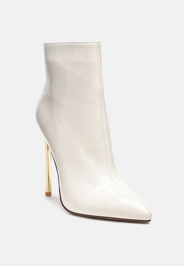 siren shine patent faux leather stiletto boots