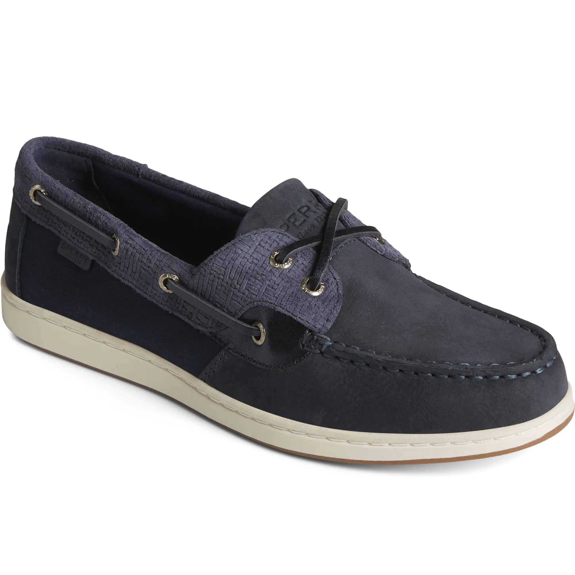 Sperry Women's Coastfish Woven Boat Shoes - Navy (STS87627)