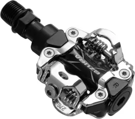 VENZO Compatible with Shimano SPD Mountain Bike CNC Cr-Mo Die-Cast Aluminum Sealed Pedals with Cleats - Dual Platform Clipless Pedals for Mountain Bike Shoes - Easy Clip in & Out